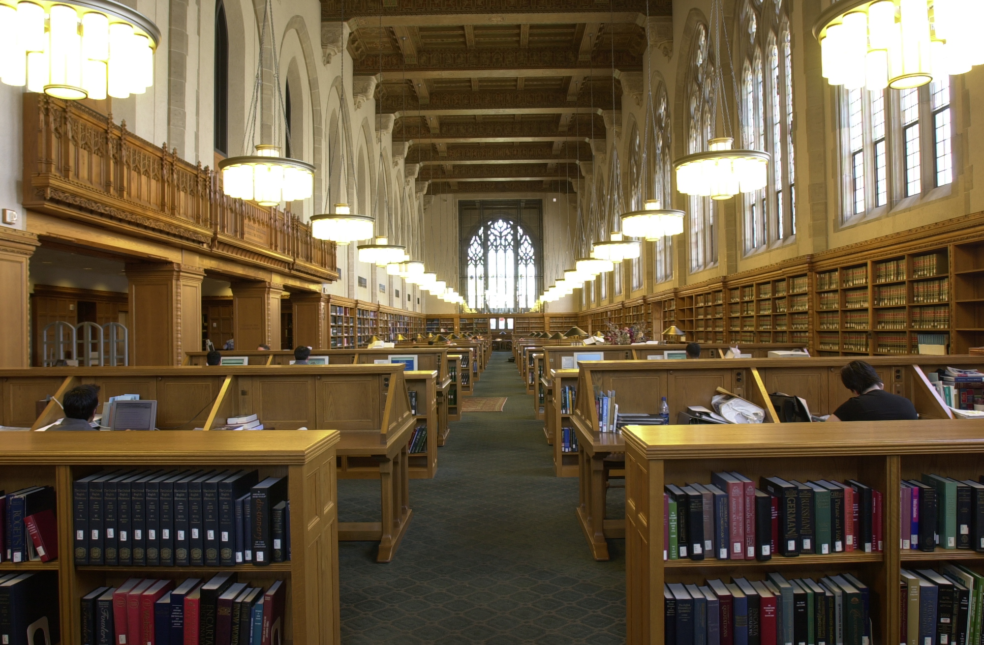 This shows the inside of Yale Law School.