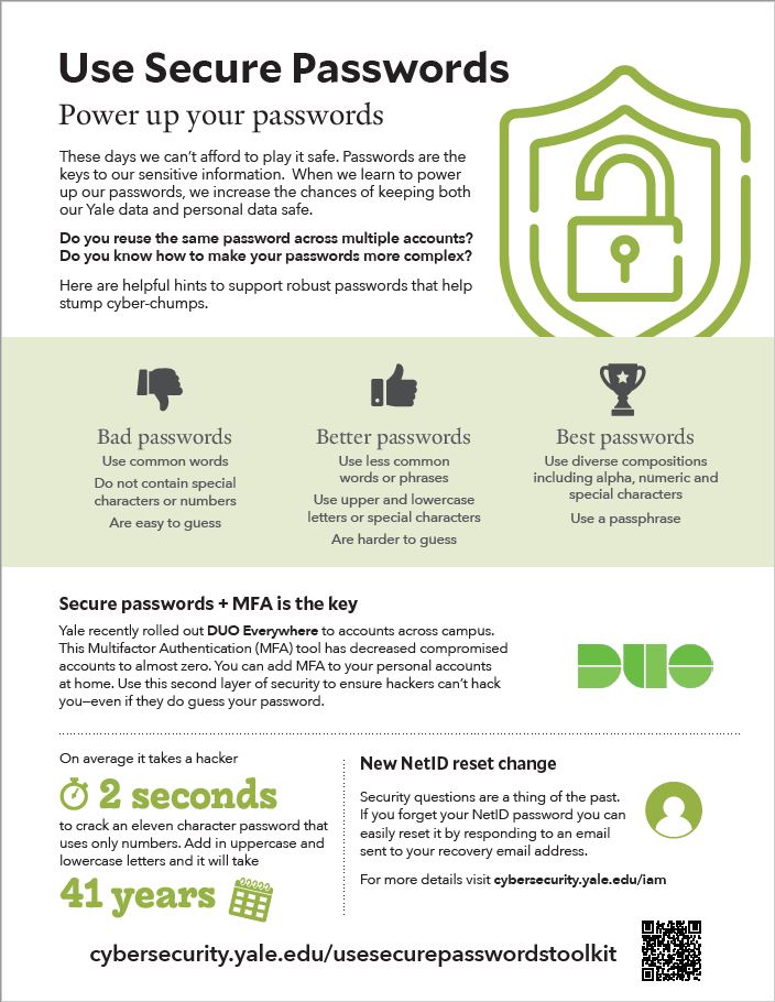 Picture of Use Secure Passwords Poster