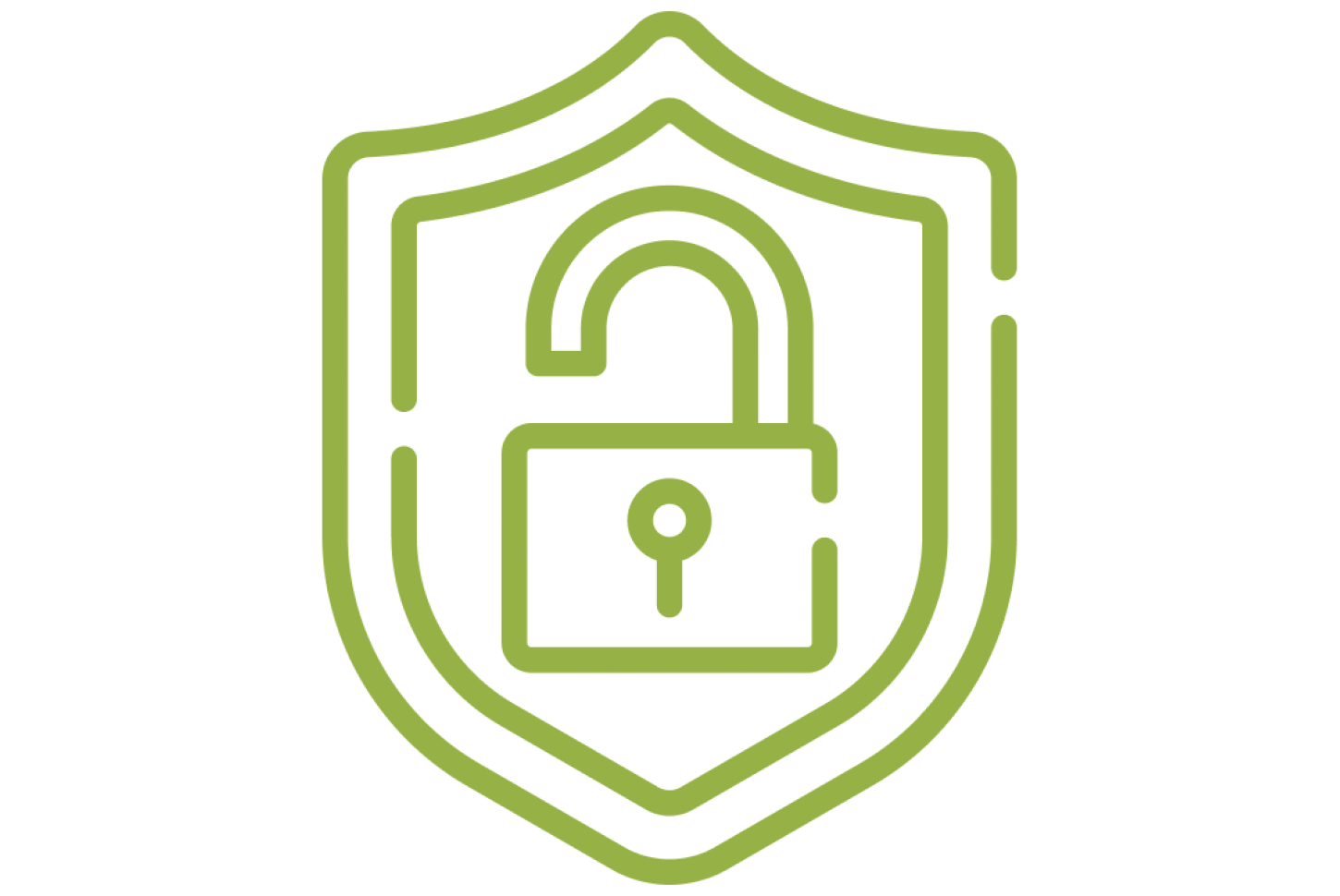 Use Secure Passwords icon - stylized icon of a lock