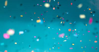 Falling confetti